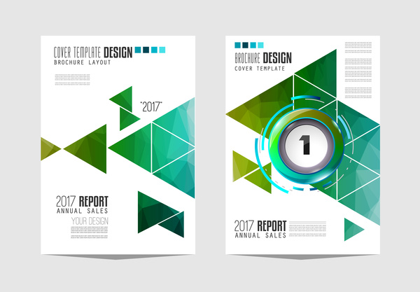 Business flyer brochure cover template vector 01