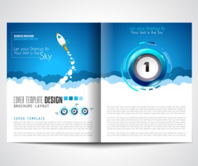 Business flyer brochure cover template vector 02