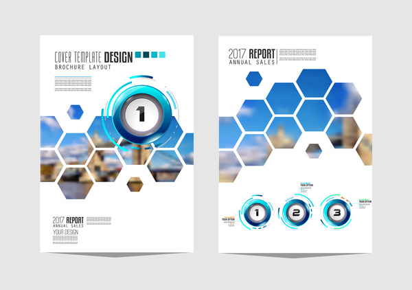 Business flyer brochure cover template vector 03
