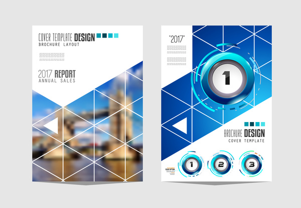 Business flyer brochure cover template vector 04