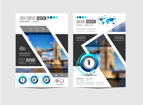 Business flyer brochure cover template vector 05