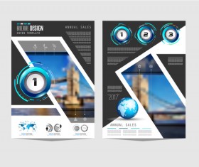 Business flyer brochure cover template vector 06
