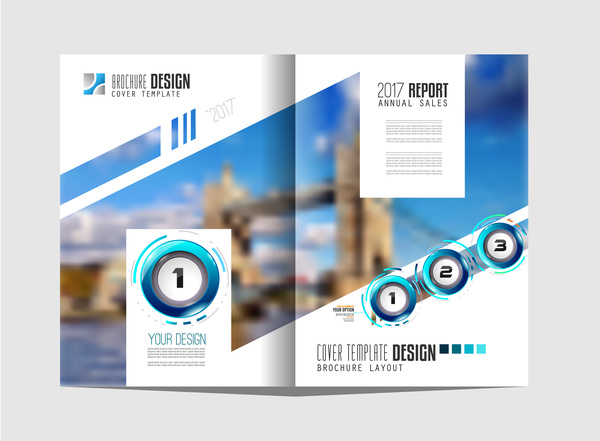 Business flyer brochure cover template vector 07