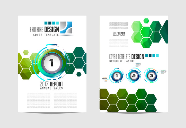 Business flyer brochure cover template vector 10