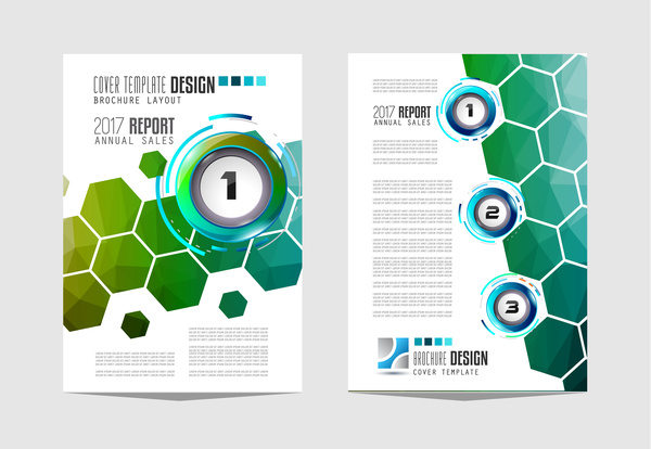 Business flyer brochure cover template vector 14
