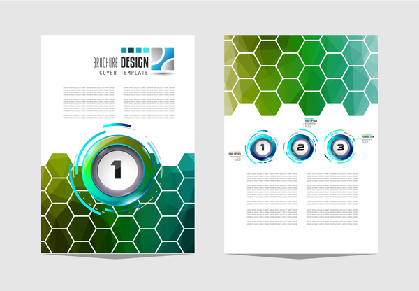 Business flyer brochure cover template vector 15