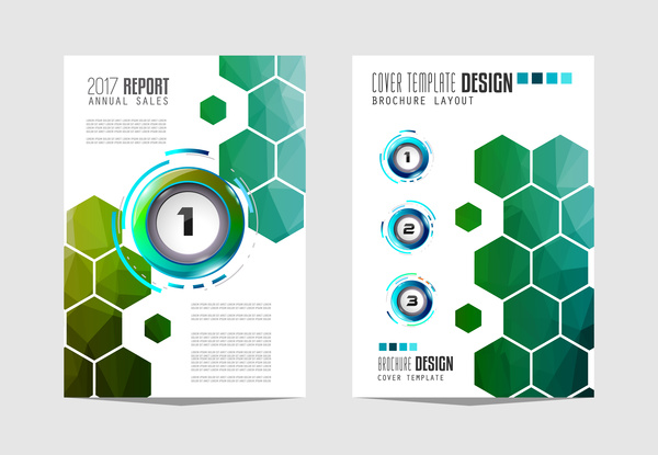 Business flyer brochure cover template vector 17