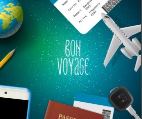 Business travel design template vector