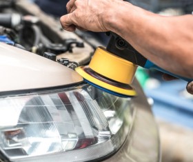 Car polished Stock Photo