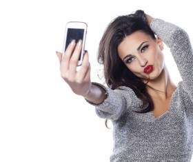 Charming woman self-timer HD picture