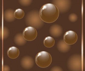 Chocolate ball with frame vector