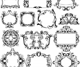Classical ornaments frame vector set