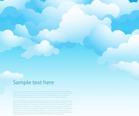 Clouds with sky for you text background vector