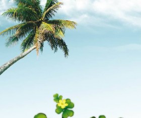 Coconut tree background Stock Photo