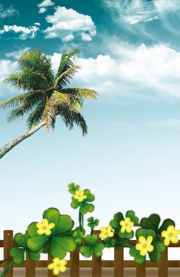 Coconut tree background Stock Photo