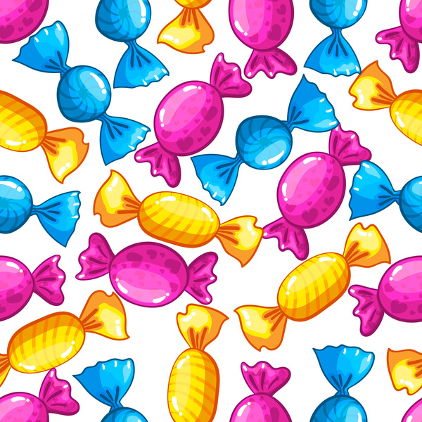 Colored candy seamless pattern vector 01
