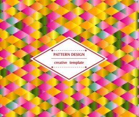 Colored diamond seamless pattern vector 01