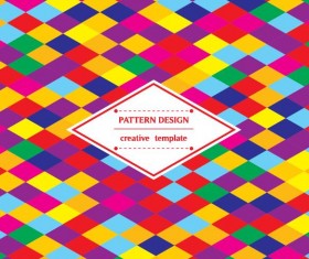 Colored diamond seamless pattern vector 02
