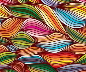 Colored wave decorative pattern seamless vector 05