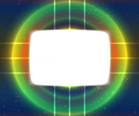 Colorful light with white blank backgorund vector