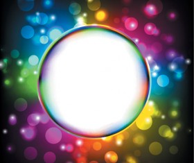 Colorfule cricles with white frame background vector