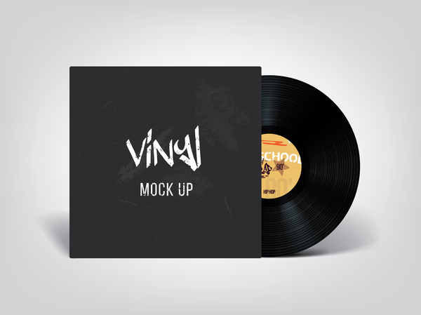 Cover vinyl record vector material 01
