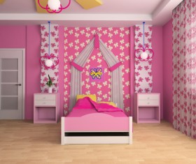 Creative childrens room decoration Stock Photo 02