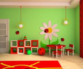 Creative childrens room decoration Stock Photo 06