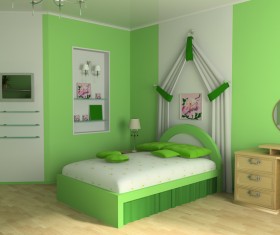 Creative childrens room decoration Stock Photo 07