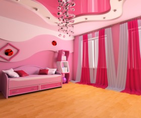 Creative childrens room decoration Stock Photo 08