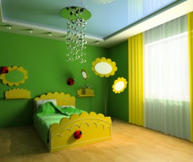 Creative childrens room decoration Stock Photo 16