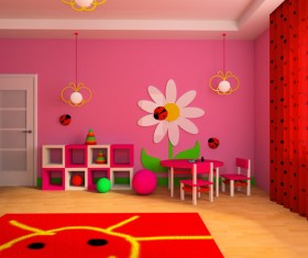 Creative childrens room decoration Stock Photo 18