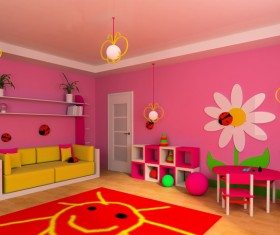 Creative childrens room decoration Stock Photo 19