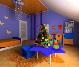 Creative childrens room decoration Stock Photo 20