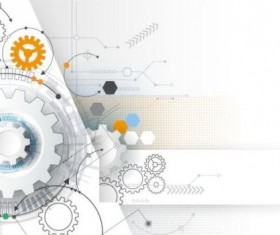 Creative gear wheel and circuit board background vector 08
