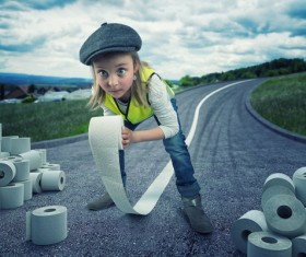 Creative photos with a girl Stock Photo 03