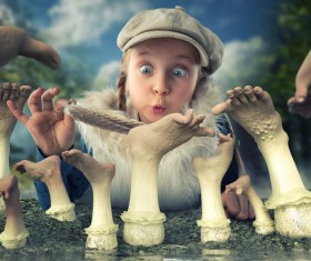 Creative photos with a girl Stock Photo 07