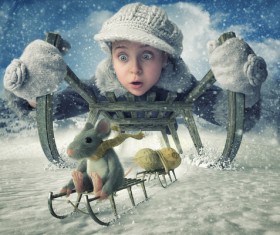 Creative photos with a girl Stock Photo 08