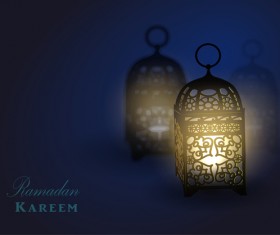 Creative ramadan jareem dark color background vector 03