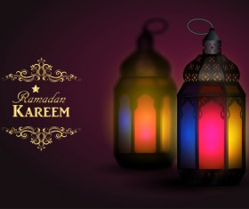 Creative ramadan jareem dark color background vector 07