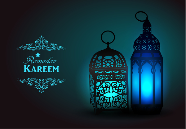 Creative ramadan jareem dark color background vector 10