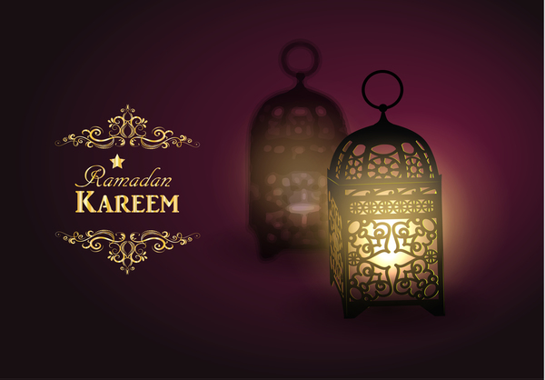 Creative ramadan jareem dark color background vector 16