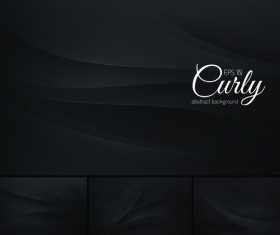 Curves abstract background vectors set 01