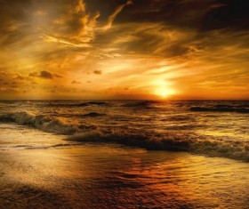 Danish marine evening sky HD picture