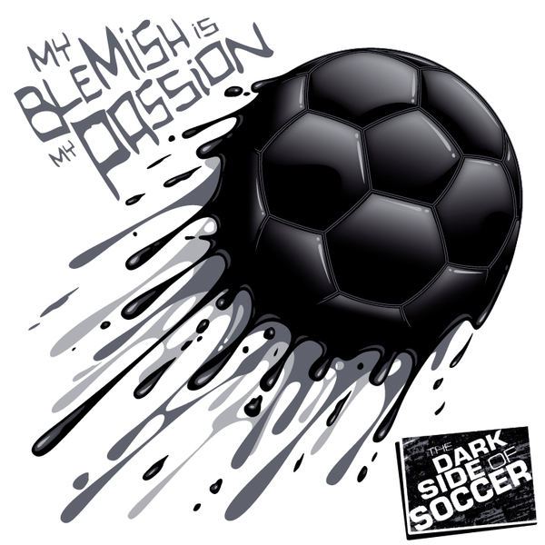 Dark side of soccer vector background design