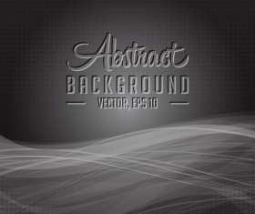 Dark wavy abstract background vector