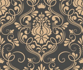 Decorative damask seamless pattern vector material 02