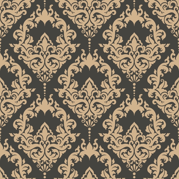 Decorative damask seamless pattern vector material 03