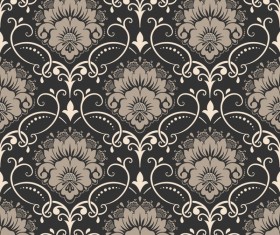 Decorative damask seamless pattern vector material 06