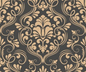Decorative damask seamless pattern vector material 07